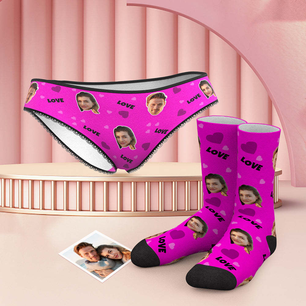 Benutzerdefinierte Gesicht H?schen und Socken Set f¨¹r Liebe