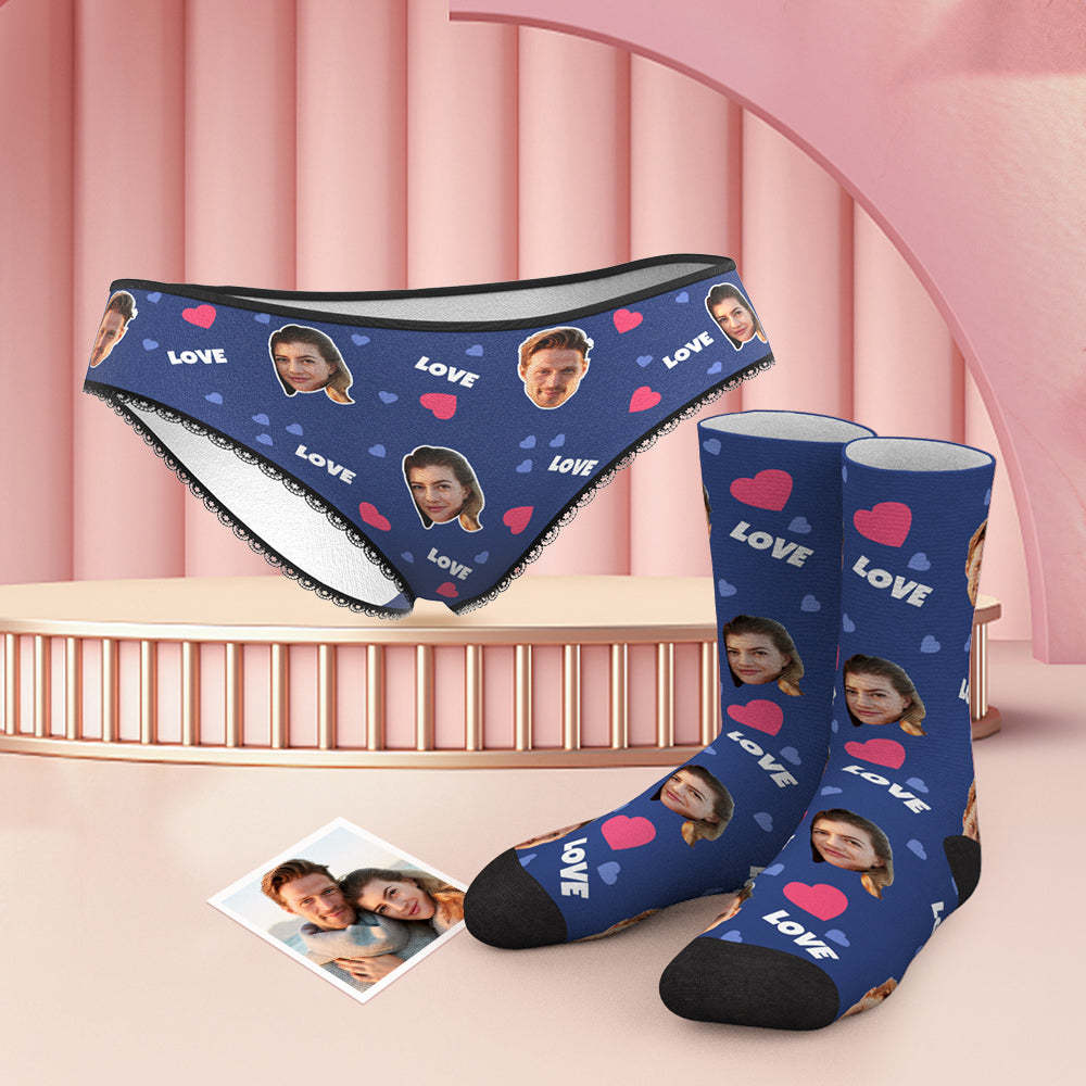 Benutzerdefinierte Gesicht H?schen und Socken Set f¨¹r Liebe