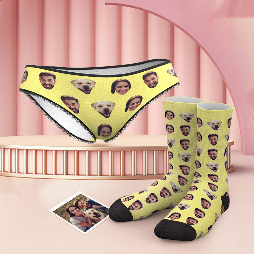 Benutzerdefinierte Gesicht H?schen und Socken Set f¨¹r Familie