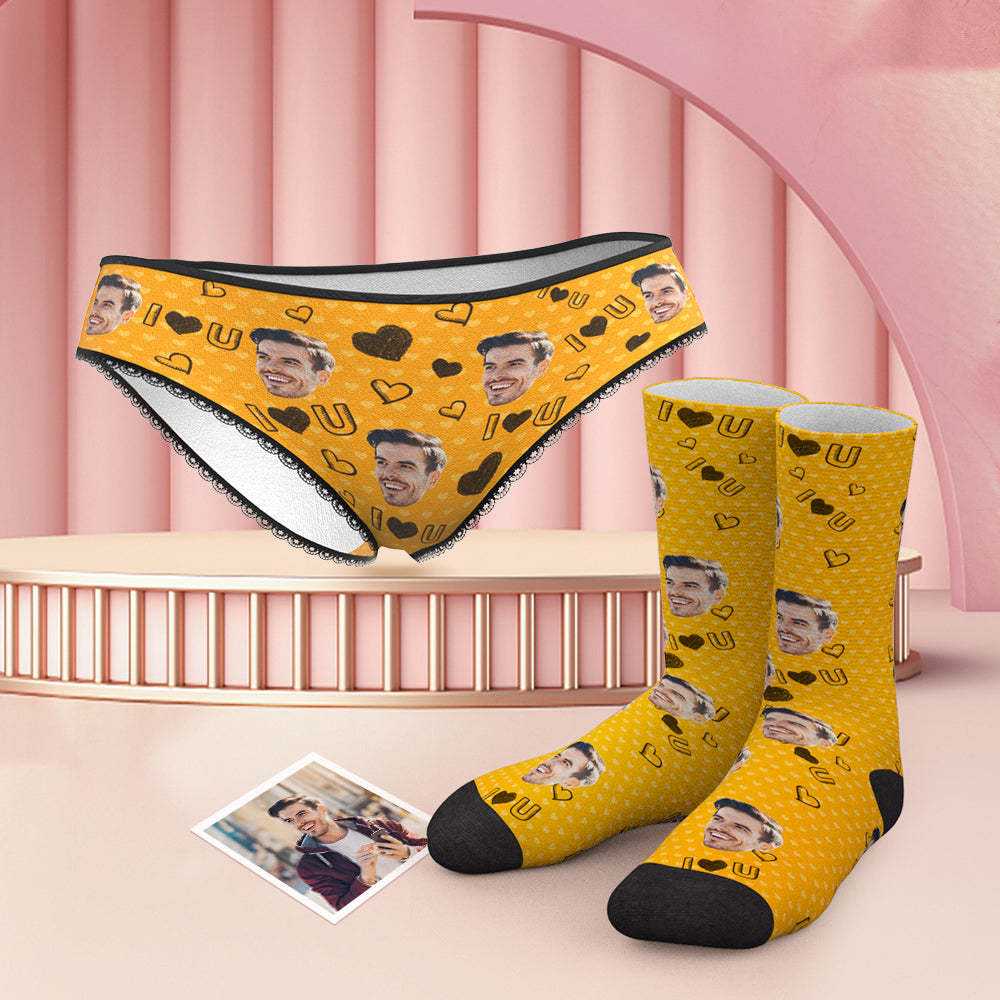Benutzerdefinierte Gesicht H?schen und Socken Set f¨¹r I Love You