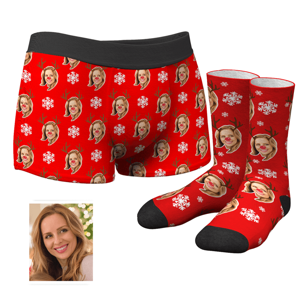 Personalisierte Gesicht Boxershorts Unterhose& Gesicht Socken