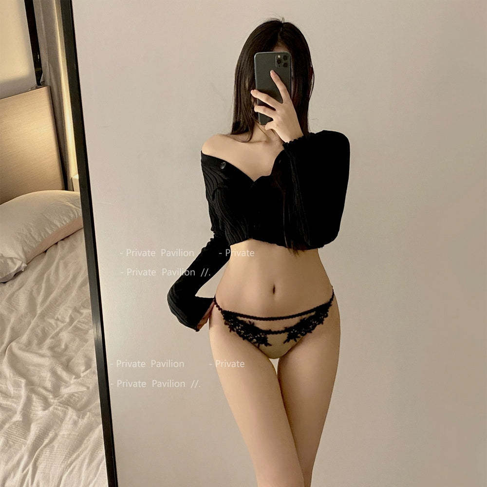Französisch Stil Höschen Für Mädchen Sexy Neue Spitze Sommer Dünne Hohl Versuchung Niedrigen Taille Damen Reiner Baumwolle Schritt Slips - DePhotoBoxer