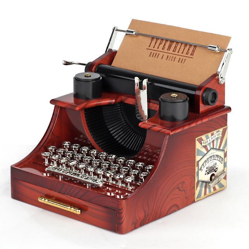Retro Nostalgische Schreibmaschine Spieluhr Spieluhr Kreative Bar Café Desktop Projektor Dekoration Ornamente