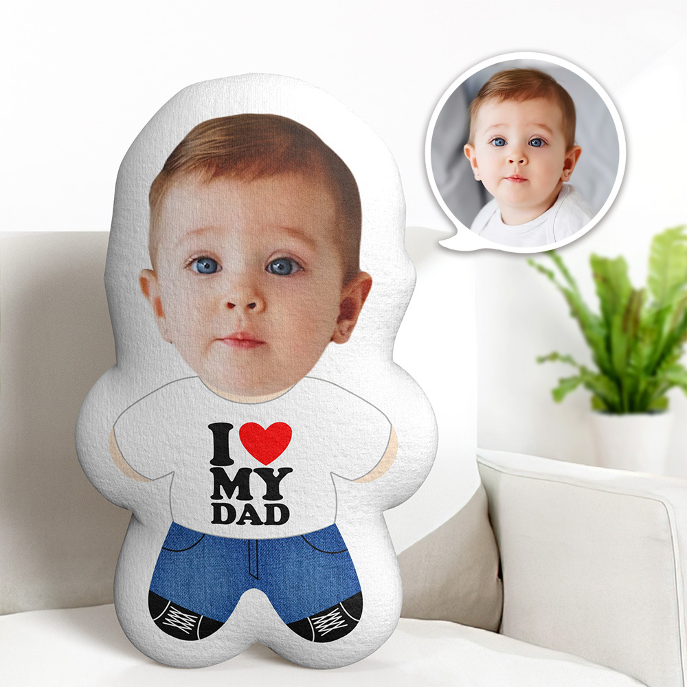 Personalisiertes Minikissen zum Vatertag, personalisiertes Fotokissen, lustiges Geschenk für Papa