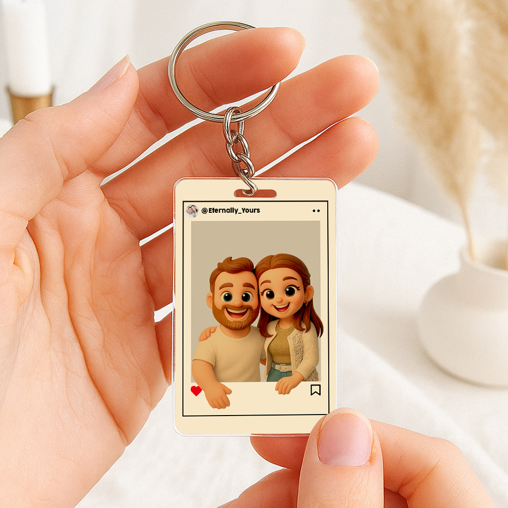 Personalisierte Cartoon Figur Keychain Custom Hochzeit Jahrestag Geburtstag Festival Geschenk