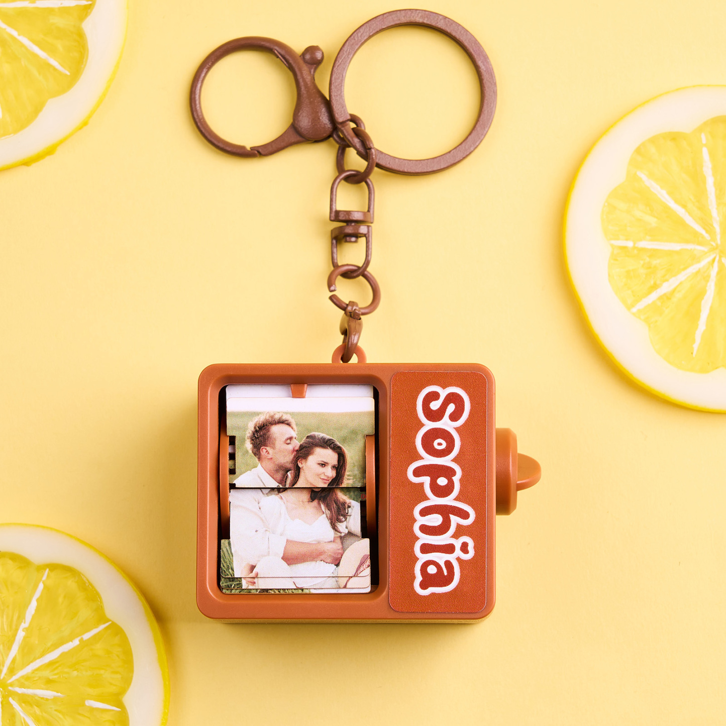 Benutzerdefinierter Flip-foto-schlüsselanhänger Personalisierter Flip-foto-schlüsselanhänger Mit Automatischer Rolle Flip-foto-schlüsselanhänger Überraschungsgeschenke - DePhotoBoxer