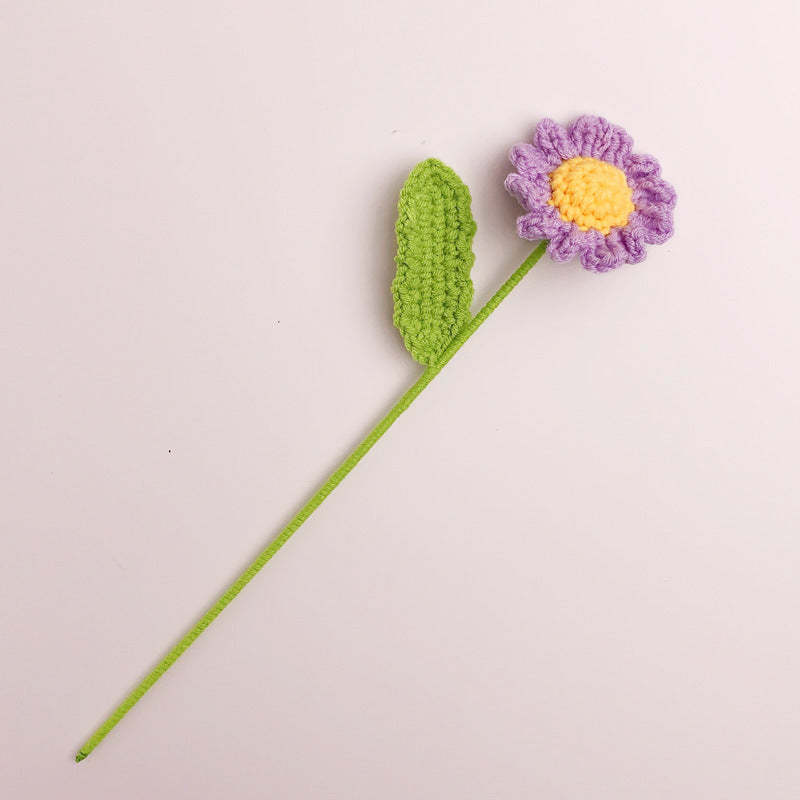 Kleine Gänseblümchen-häkelblume Handgemachtes Gestricktes Blumengeschenk Für Liebhaber - DePhotoBoxer