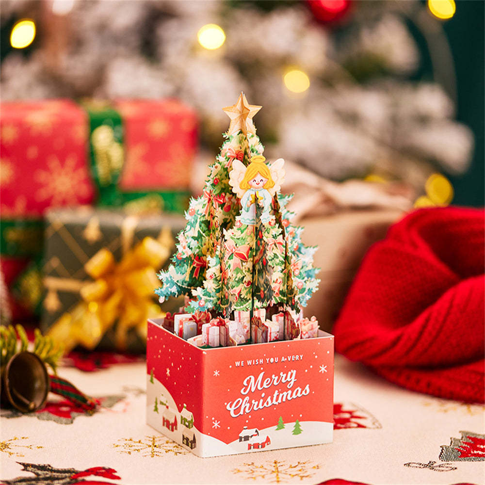 Weihnachts-3d-pop-up-karte, Weihnachtsbaum-box-grußkarte - DePhotoBoxer