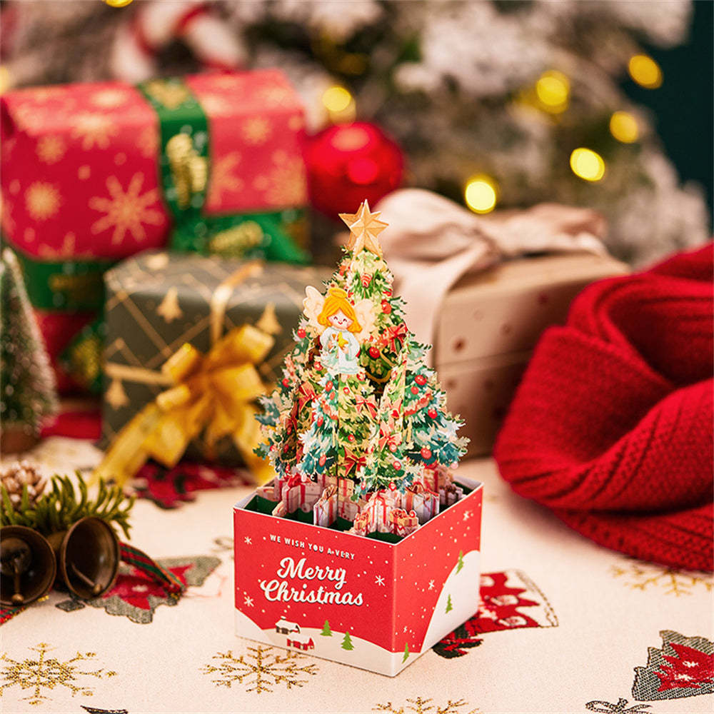 Weihnachts-3d-pop-up-karte, Weihnachtsbaum-box-grußkarte - DePhotoBoxer