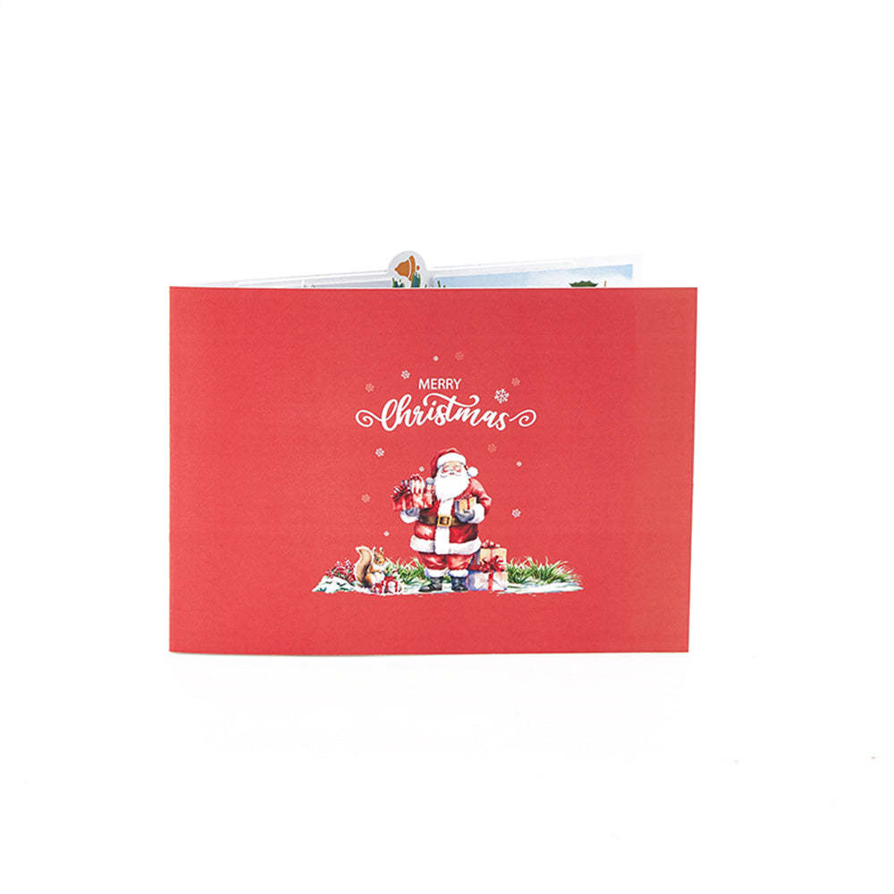 Weihnachts-3d-pop-up-karte Mit Weihnachtsmann-dschungel-grußkarte - DePhotoBoxer