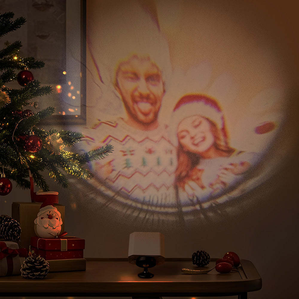 Weihnachts-benutzerdefinierter Fotoprojektor-lichtpaar-freund-weihnachtsgeschenk - DePhotoBoxer