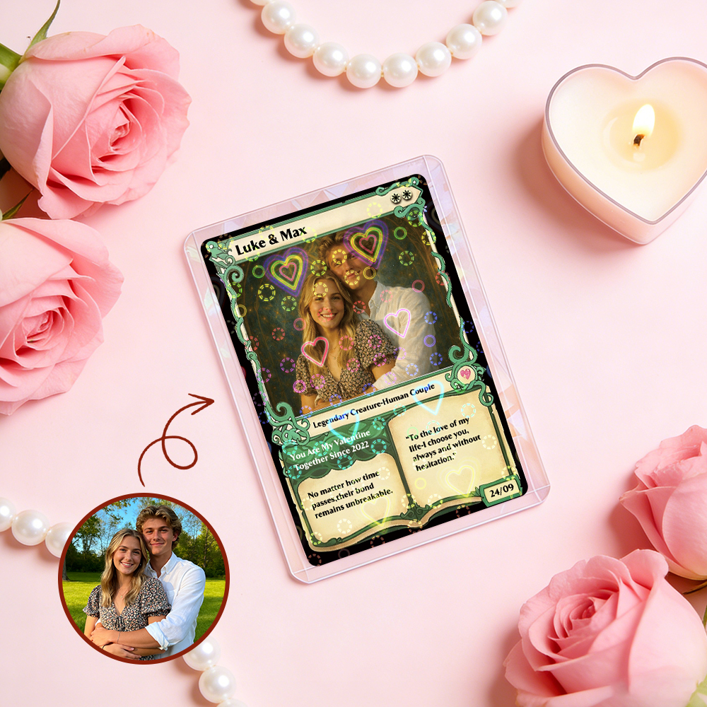 Individuell Gestaltete Magic-karte, Fantasy-spiel, Anime-karte, Valentinstagsgeschenk Für Paare