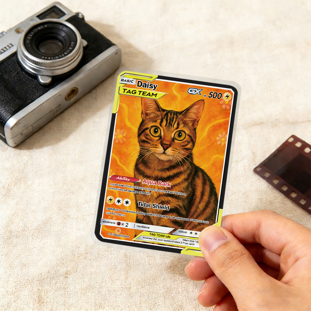 Personalisierte Sammelkarte Mit Anime-motiven Für Haustiere – Das Perfekte Weihnachtsgeschenk Für Tierliebhaber