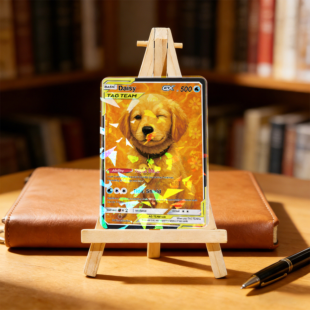 Personalisierte Sammelkarte Mit Anime-motiven Für Haustiere – Das Perfekte Weihnachtsgeschenk Für Tierliebhaber - DePhotoBoxer