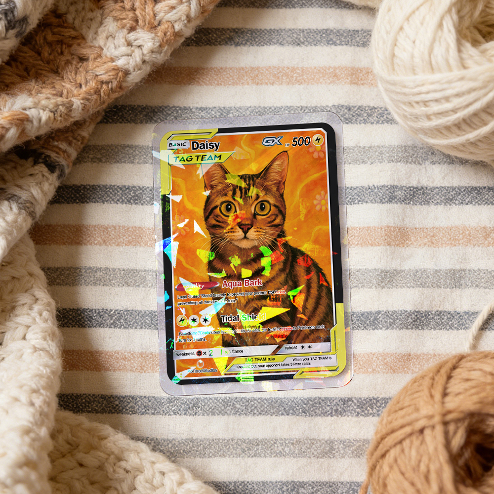 Personalisierte Sammelkarte Mit Anime-motiven Für Haustiere – Das Perfekte Weihnachtsgeschenk Für Tierliebhaber - DePhotoBoxer