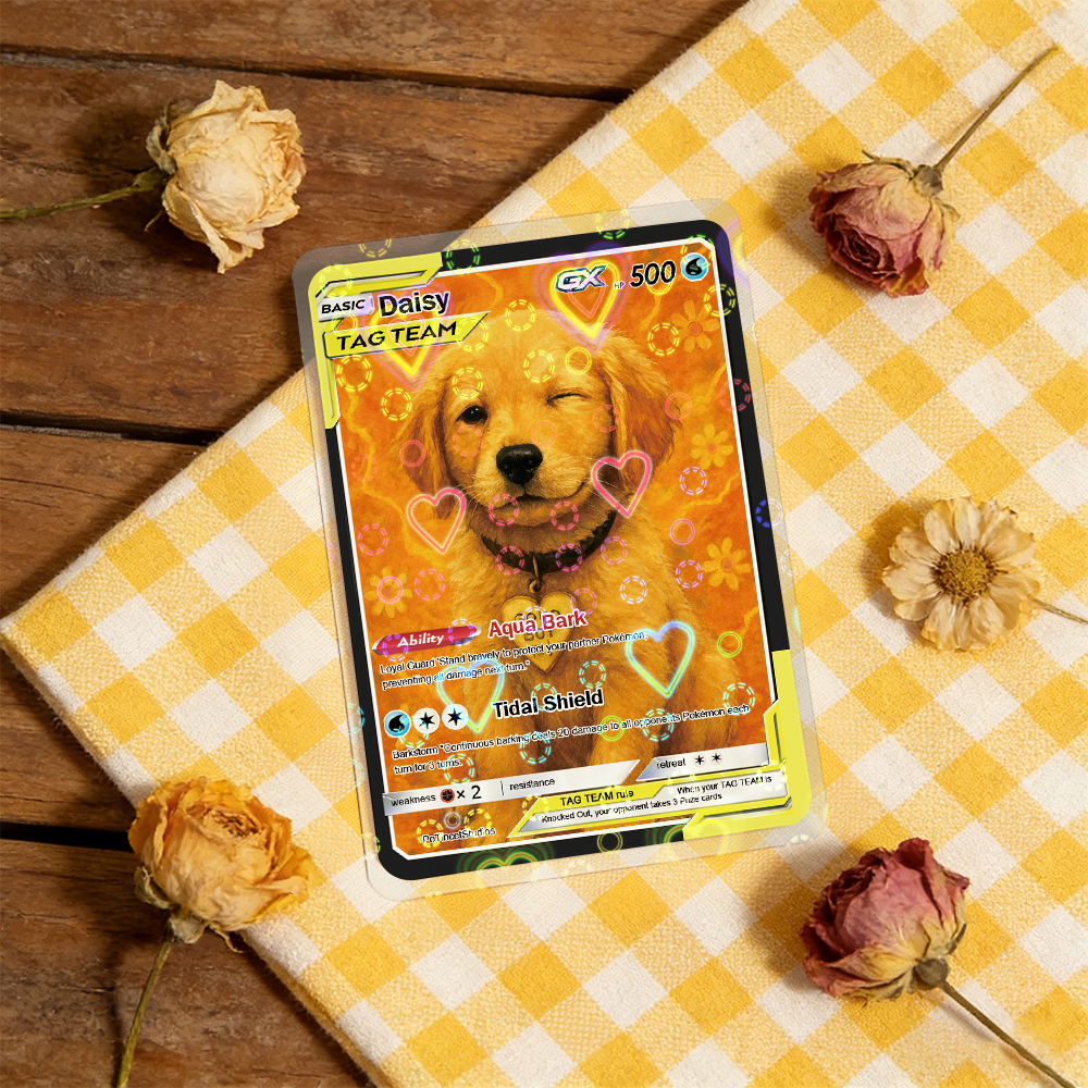 Personalisierte Sammelkarte Mit Anime-motiven Für Haustiere – Das Perfekte Weihnachtsgeschenk Für Tierliebhaber - DePhotoBoxer