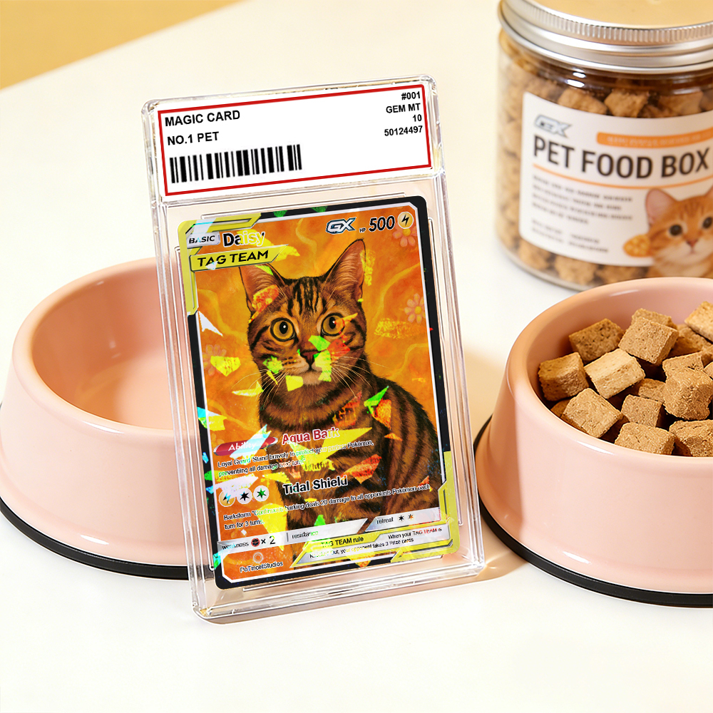 Personalisierte Sammelkarte Mit Anime-motiven Für Haustiere – Das Perfekte Weihnachtsgeschenk Für Tierliebhaber - DePhotoBoxer