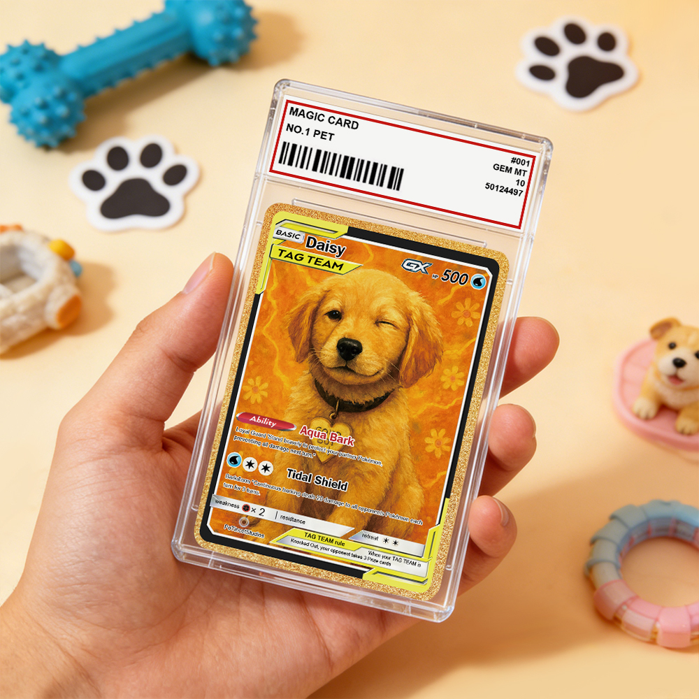 Personalisierte Sammelkarte Mit Anime-motiven Für Haustiere – Das Perfekte Weihnachtsgeschenk Für Tierliebhaber - DePhotoBoxer