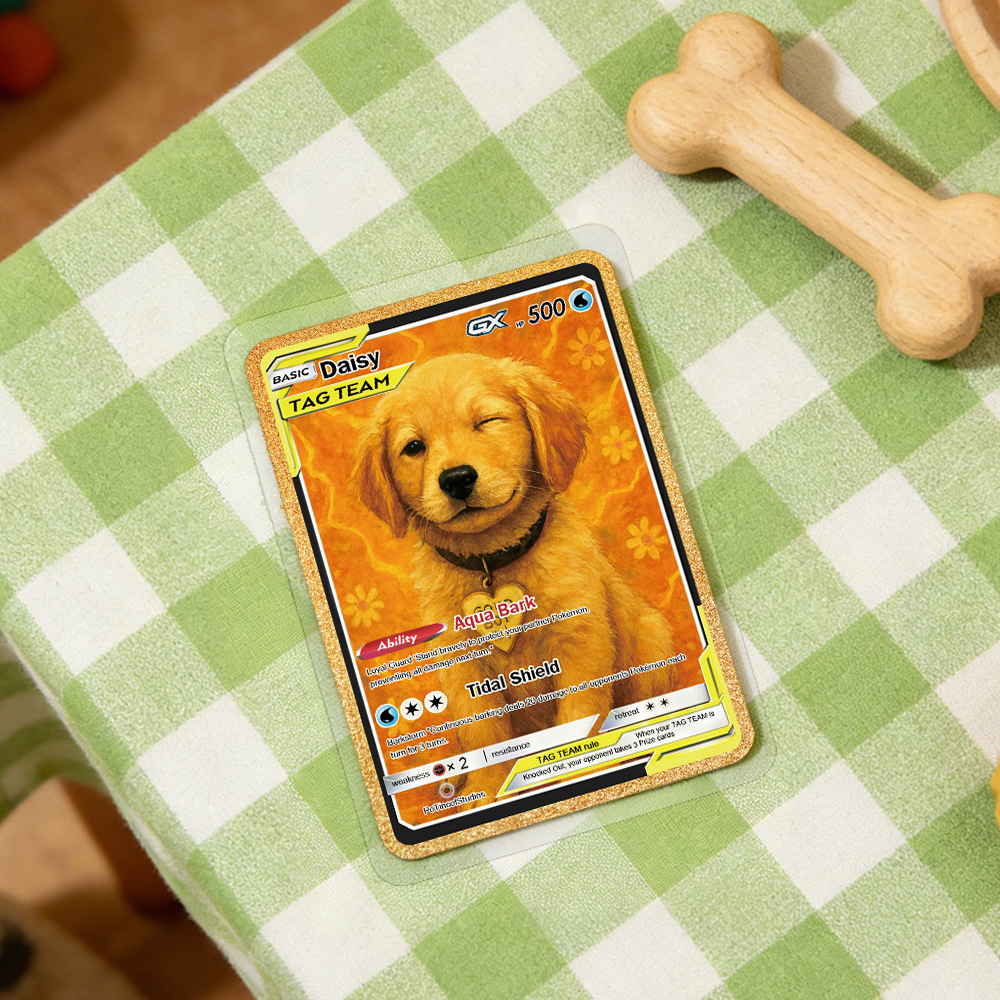 Personalisierte Sammelkarte Mit Anime-motiven Für Haustiere – Das Perfekte Weihnachtsgeschenk Für Tierliebhaber - DePhotoBoxer