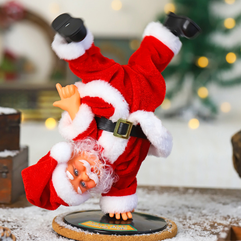 Musikalisches Kletterseil Mit Weihnachtsmannmotiv – Das Perfekte Weihnachtsgeschenk Für Kinder. Es Klettert Elektrisch Auf Und Ab Und Ist Ein Tolles Weihnachtsspielzeug Oder Ein Wunderschöner Weihnachtsbaumschmuck. - DePhotoBoxer