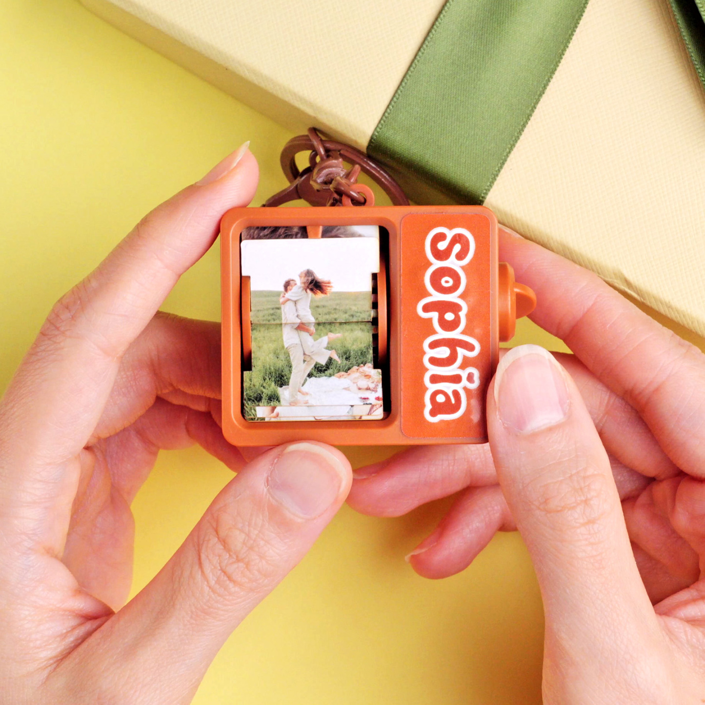 Benutzerdefinierter Flip-foto-schlüsselanhänger Personalisierter Flip-foto-schlüsselanhänger Mit Automatischer Rolle Flip-foto-schlüsselanhänger Überraschungsgeschenke - DePhotoBoxer