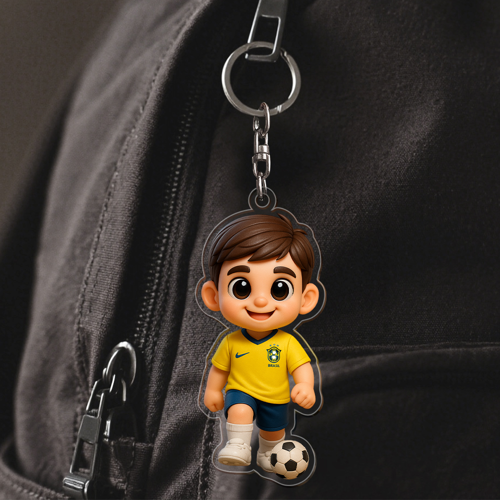 Personalisierter Figuren-schlüsselanhänger, Personalisierter Acryl-cartoon-schlüsselanhänger, Fototaschenanhänger, Einzigartiges Andenken, Geschenk Für Sportbegeisterte, Geburtstags- Und Jahrestagsgeschenke