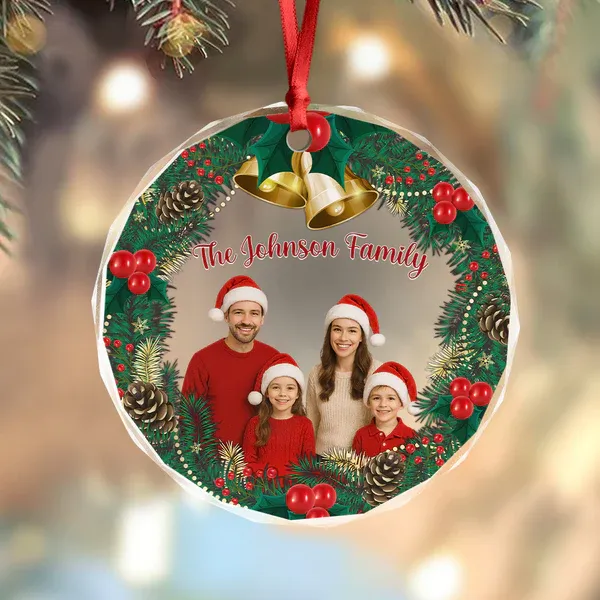 Benutzerdefinierte Foto-familienbande Sind Ein Unzerbrechliches Ornament, Das Beste Weihnachtsgeschenk Für Die Familie
