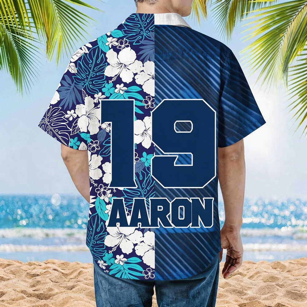 Individuell Gestaltetes Retro-fußballtrikot, Aloha-hawaiihemd, Spieltags-hawaiihemd, Geschenk Für Fußballfans, Vatertagsgeschenk