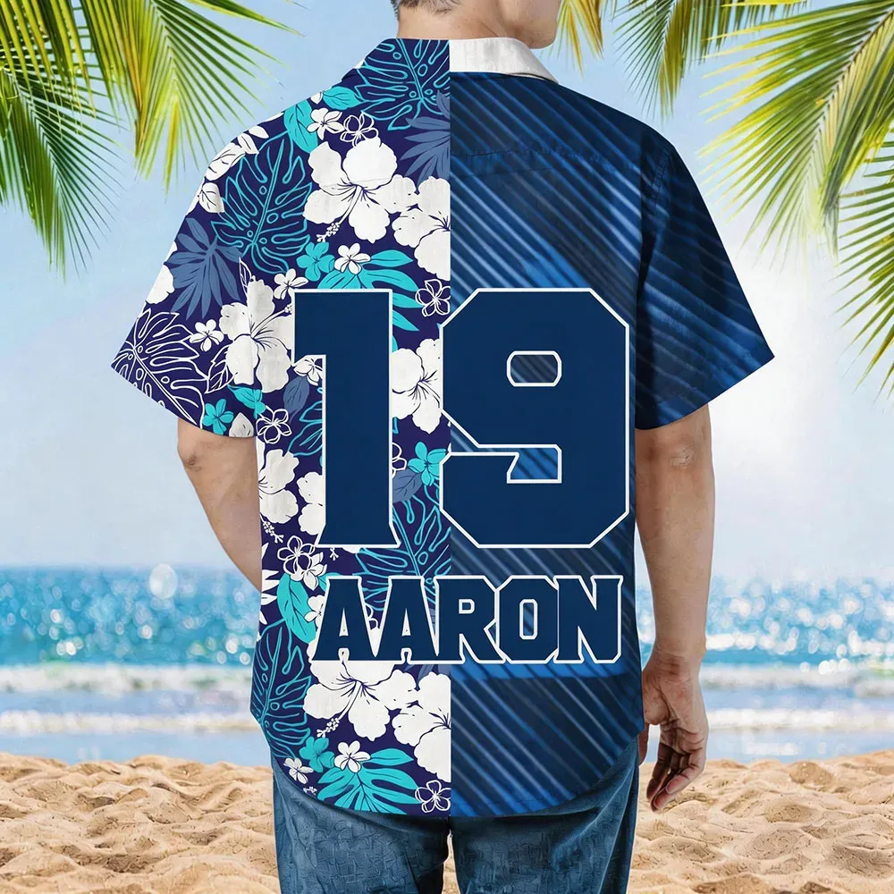 Individuell Gestaltetes Retro-fußballtrikot, Aloha-hawaiihemd, Spieltags-hawaiihemd, Geschenk Für Fußballfans, Vatertagsgeschenk