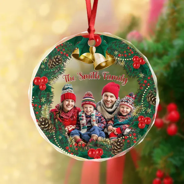 Benutzerdefinierte Foto-familienbande Sind Ein Unzerbrechliches Ornament, Das Beste Weihnachtsgeschenk Für Die Familie - DePhotoBoxer