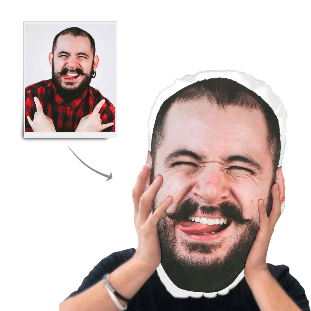 Custom Big Head Fotokissen 3D Gesicht Portrait Dekokissen