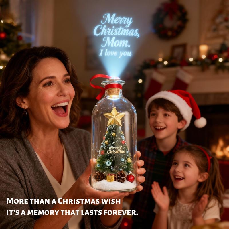 Forever Voice Recordable Christmas Tree Bottle – Personalisierte Nachrichtenverzierung, Die Stimmen Für Immer Speichert – Herzliches Weihnachtsgeschenk Für Mama, Kinder, Freunde Und Lieben - DePhotoBoxer