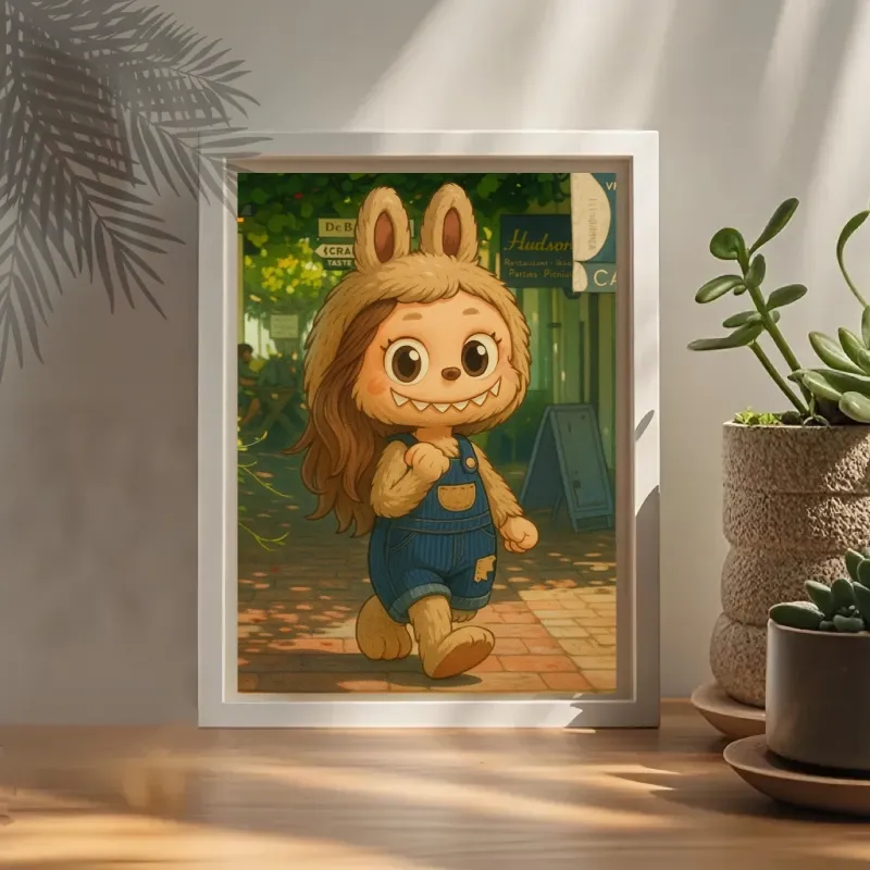 Passen Sie Beliebte Bilderrahmen Im Cartoon-stil An. Personalisieren Sie Ihr Foto Mit Einem Trendigen, Personalisierten Bilderrahmen Für Puppen.