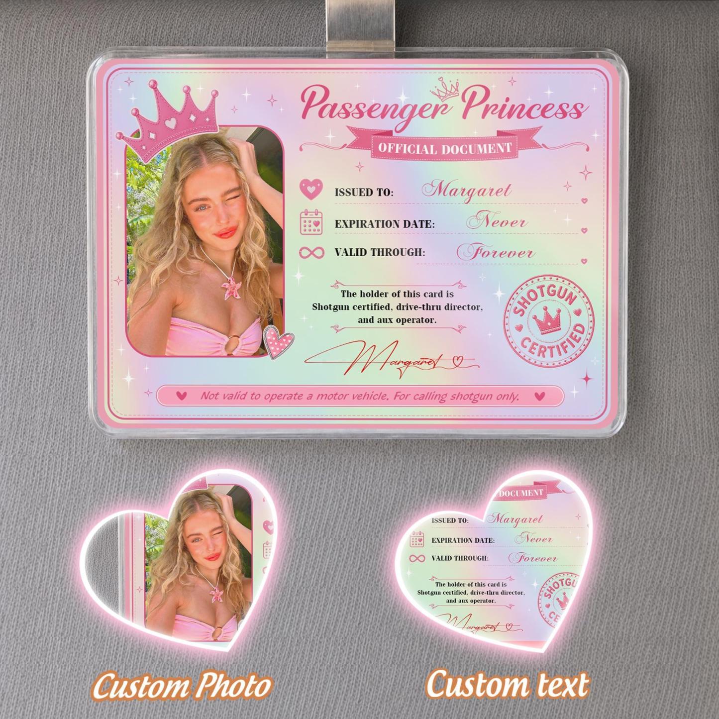 Personalisierte Passagier-Prinzessin-Karte – Ewig Gültige VIP-Karte - DePhotoBoxer