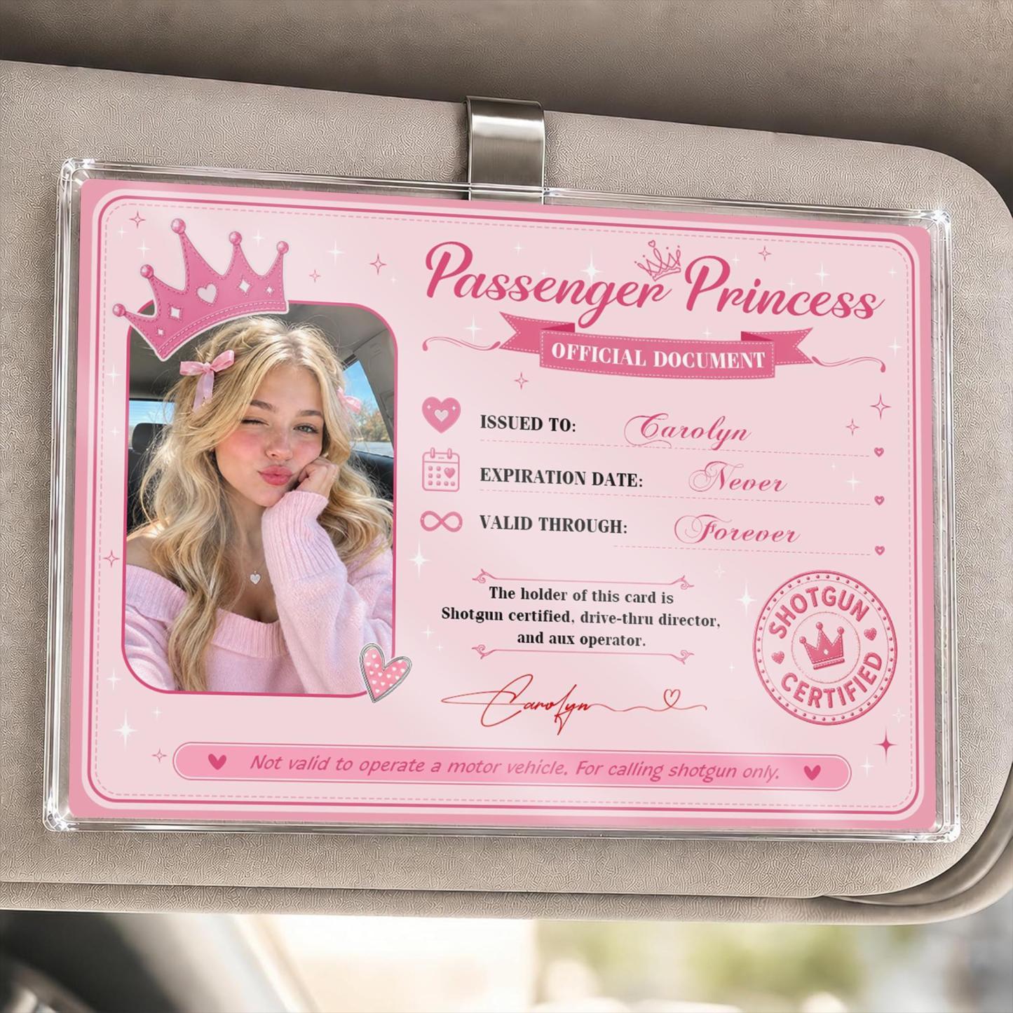 Personalisierte Passagier-Prinzessin-Karte – Ewig Gültige VIP-Karte - DePhotoBoxer