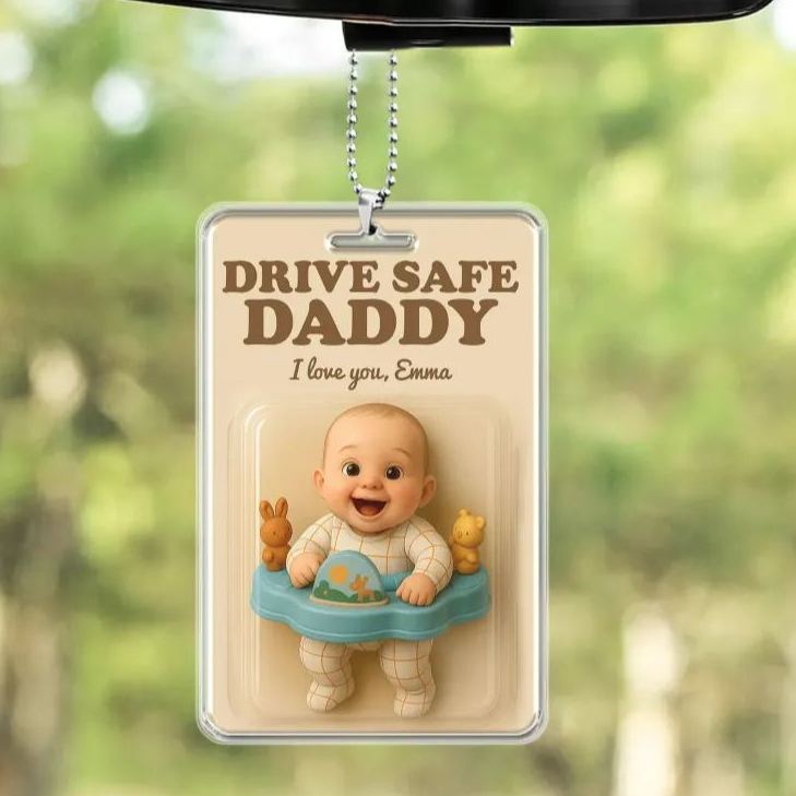 Personalisiertes Vatertagsgeschenk Für Papa, Personalisiertes Foto, Actionfigur, Auto-ornament, Hängegeschenk Für Opa, Geschenk Für Neuen Papa, Papa-geschenke Von Kindern