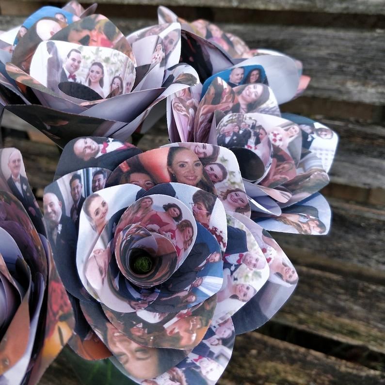 Personalisierte Fotorosen Einzelne Rose zum Geburtstag, Jahrestag, Hochzeitsgeschenk