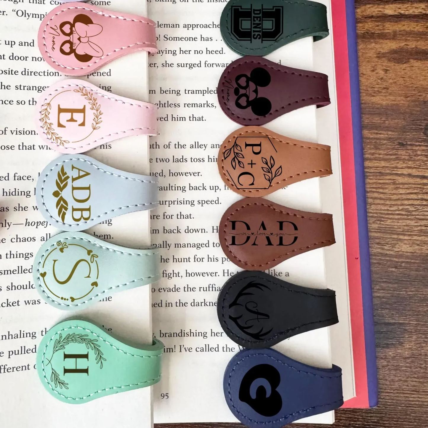 Benutzerdefinierte Leder Magnet Lesezeichen Personalisierte Leser Geschenk Graduierung Geschenk