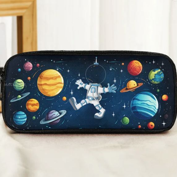 Benutzerdefiniertes Foto Mit „erkunde Das Universum Als Astronaut“ – Personalisiertes Foto-federmäppchen