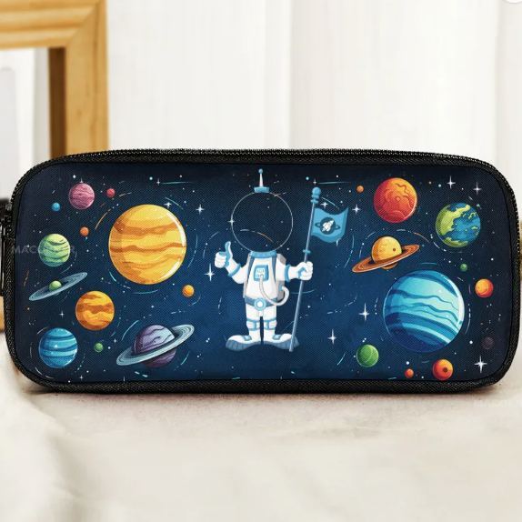 Benutzerdefiniertes Foto Mit „erkunde Das Universum Als Astronaut“ – Personalisiertes Foto-federmäppchen