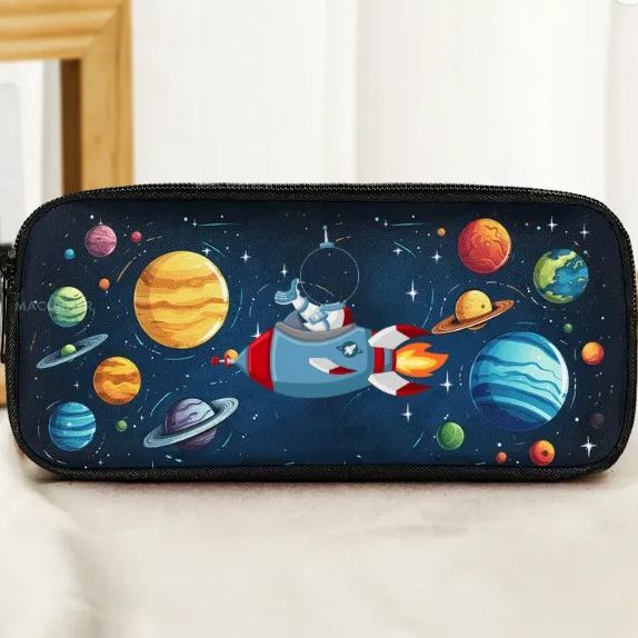 Benutzerdefiniertes Foto Mit „erkunde Das Universum Als Astronaut“ – Personalisiertes Foto-federmäppchen