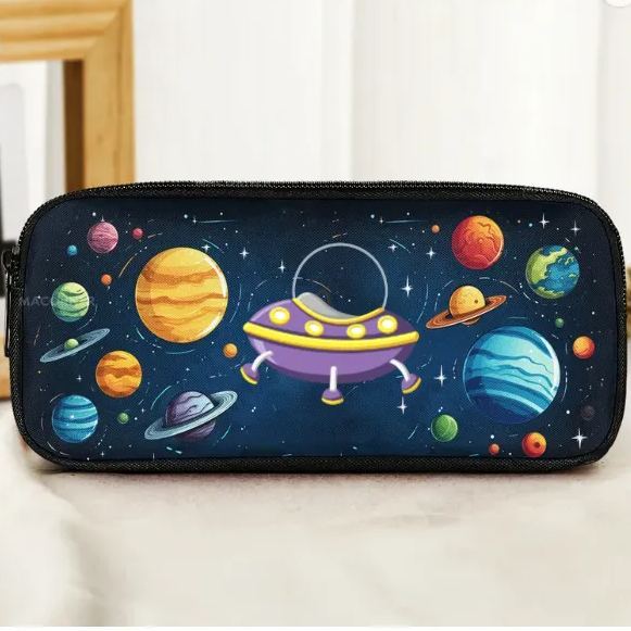 Benutzerdefiniertes Foto Mit „erkunde Das Universum Als Astronaut“ – Personalisiertes Foto-federmäppchen