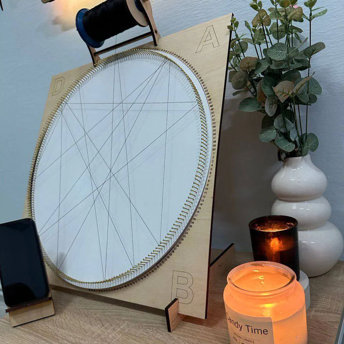 Personalisiertes Foto-fadenkunst-set: Gestalten Sie Ihr Eigenes, Einzigartiges Fadenbild Mit Unserem Diy-fadenkunst-set. Diy-wandkunst, Handgemachtes Geschenk. - DePhotoBoxer