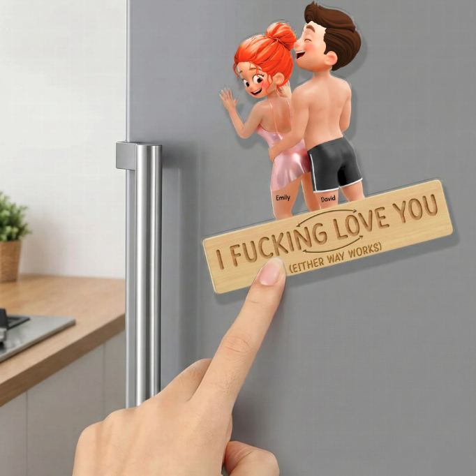 Personalisierter Kühlschrankmagnet „viel Spaß, Pärchen!", Ideales Geschenk Zum Valentinstag