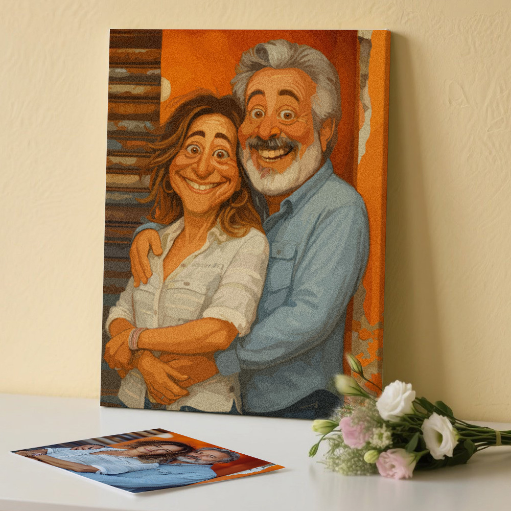 Benutzerdefiniertes Lustiges Karikatur-porträt, Malen Nach Zahlen, Personalisiertes Diy-malset, Verwandeln Sie Ihr Foto In Ein Personalisiertes Kunstwerk