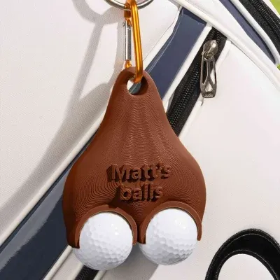 Personalisierter, Lustiger 3d-gedruckter Golfballhalter Mit Clip, Golfzubehör, Bestes Geschenk Für Golfliebhaber