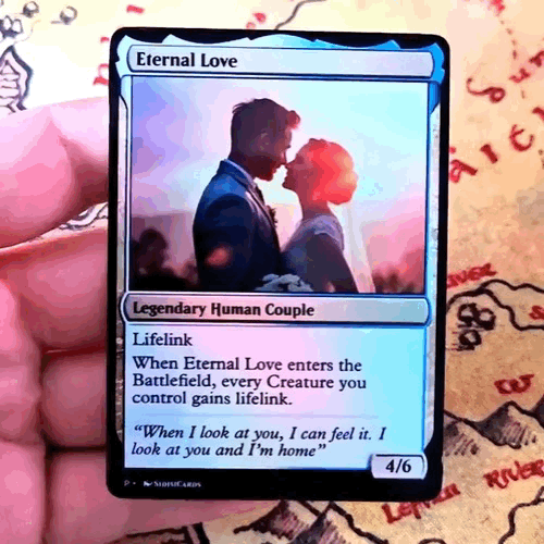 Personalisierte Regenbogen-anime-zauberkarte Für Paare Mit Foto – Das Beste Valentinstagsgeschenk Für Paare