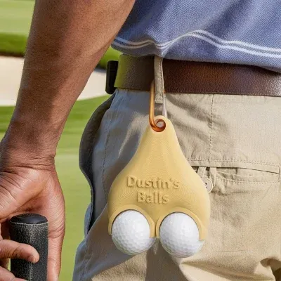 Personalisierter, Lustiger 3d-gedruckter Golfballhalter Mit Clip, Golfzubehör, Bestes Geschenk Für Golfliebhaber