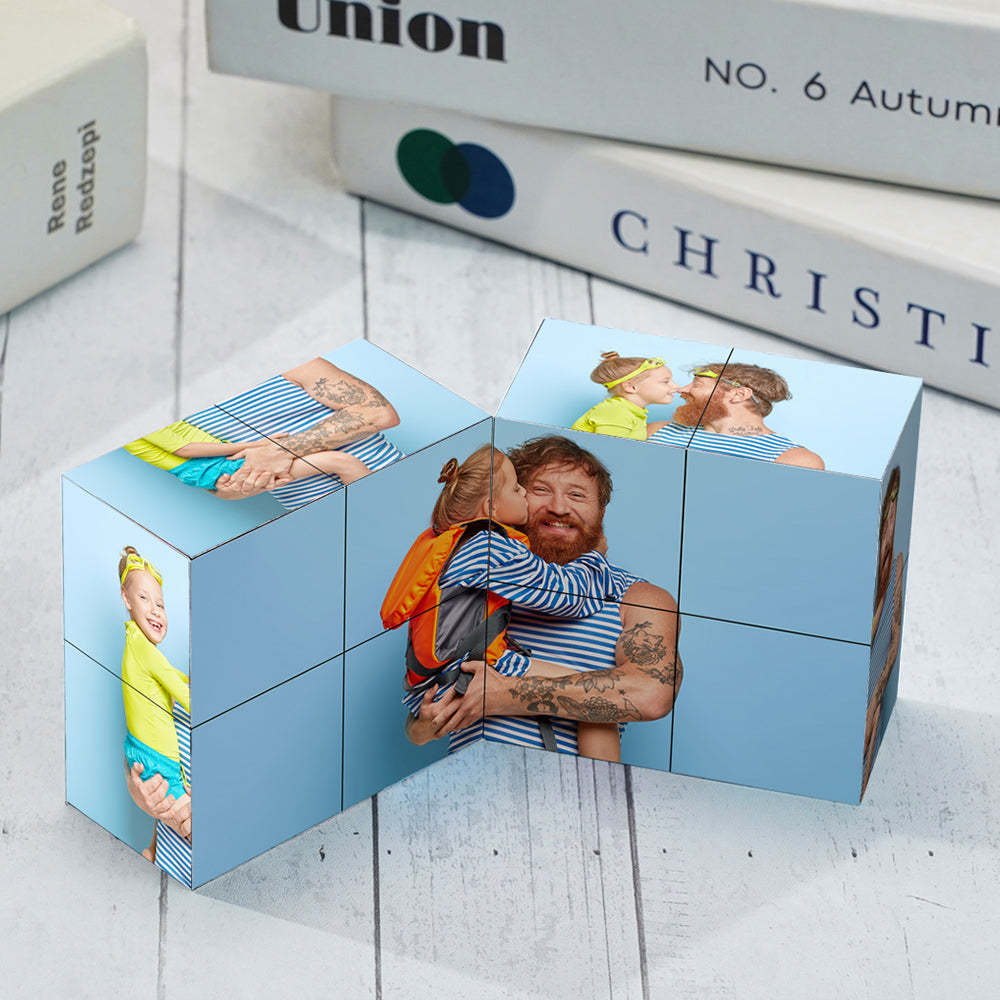 Vatertagsgeschenk Benutzerdefiniertes Foto Rubik Es Cube Benutzerdefiniertes Buntes Würfelgeschenk Fotowürfelgeschenk - DePhotoBoxer