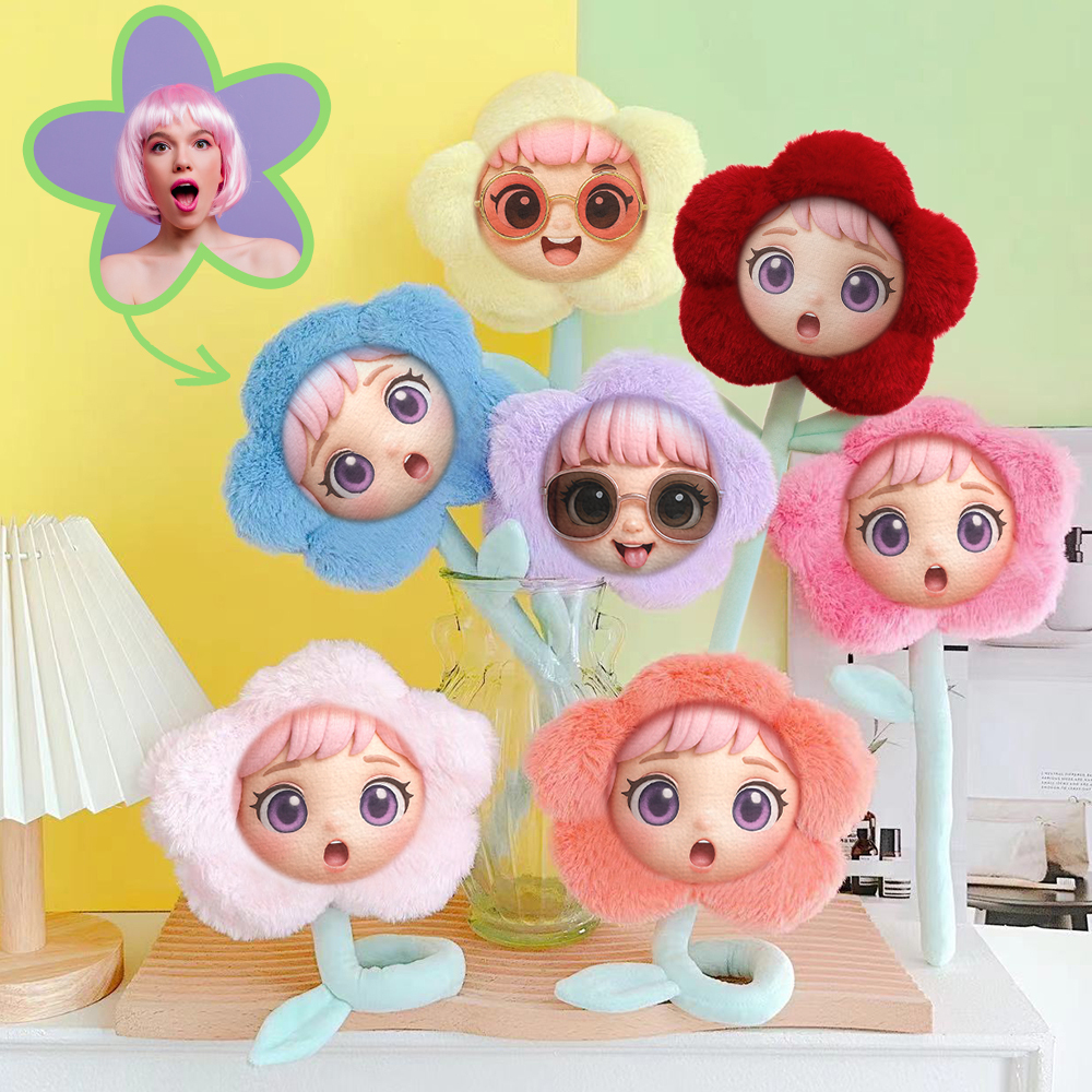 Benutzerdefinierte Plüschblumenpuppen Plüschtiere Niedliche Cartoonpuppen Blumensträuße Einzigartige Geschenke Für Freundinnen Kinder Familie